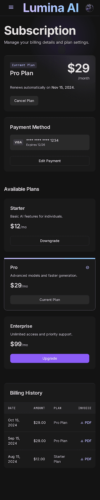 Subscription & Billing