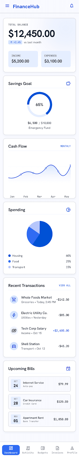 Personal Wealth Dashboard